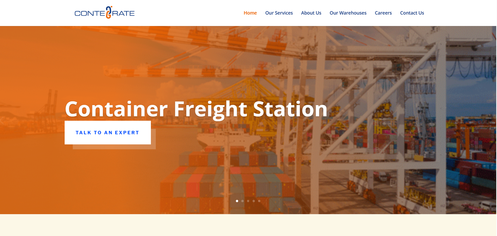 Contegrate logistics corporate website screenshot